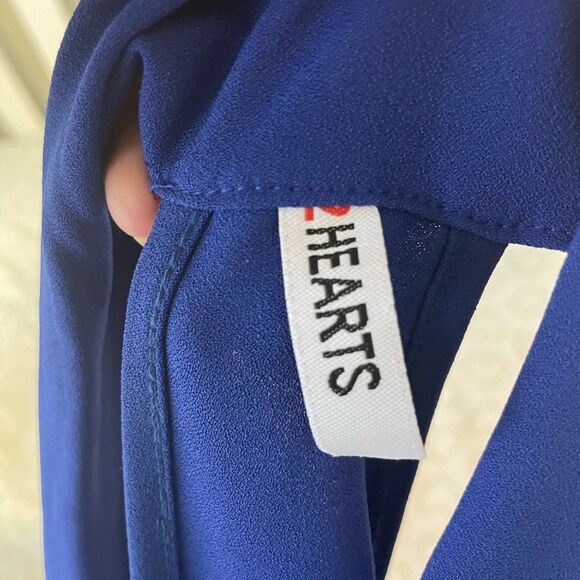 2hearts Royal blue Halter Dress tie dress size small - Picture 4 of 8